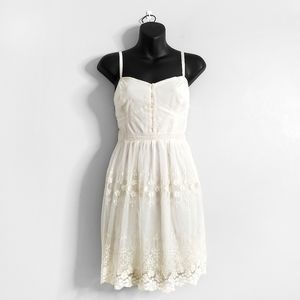 AMERICAN EAGLE Ivory Cream Lace Tulle Dress